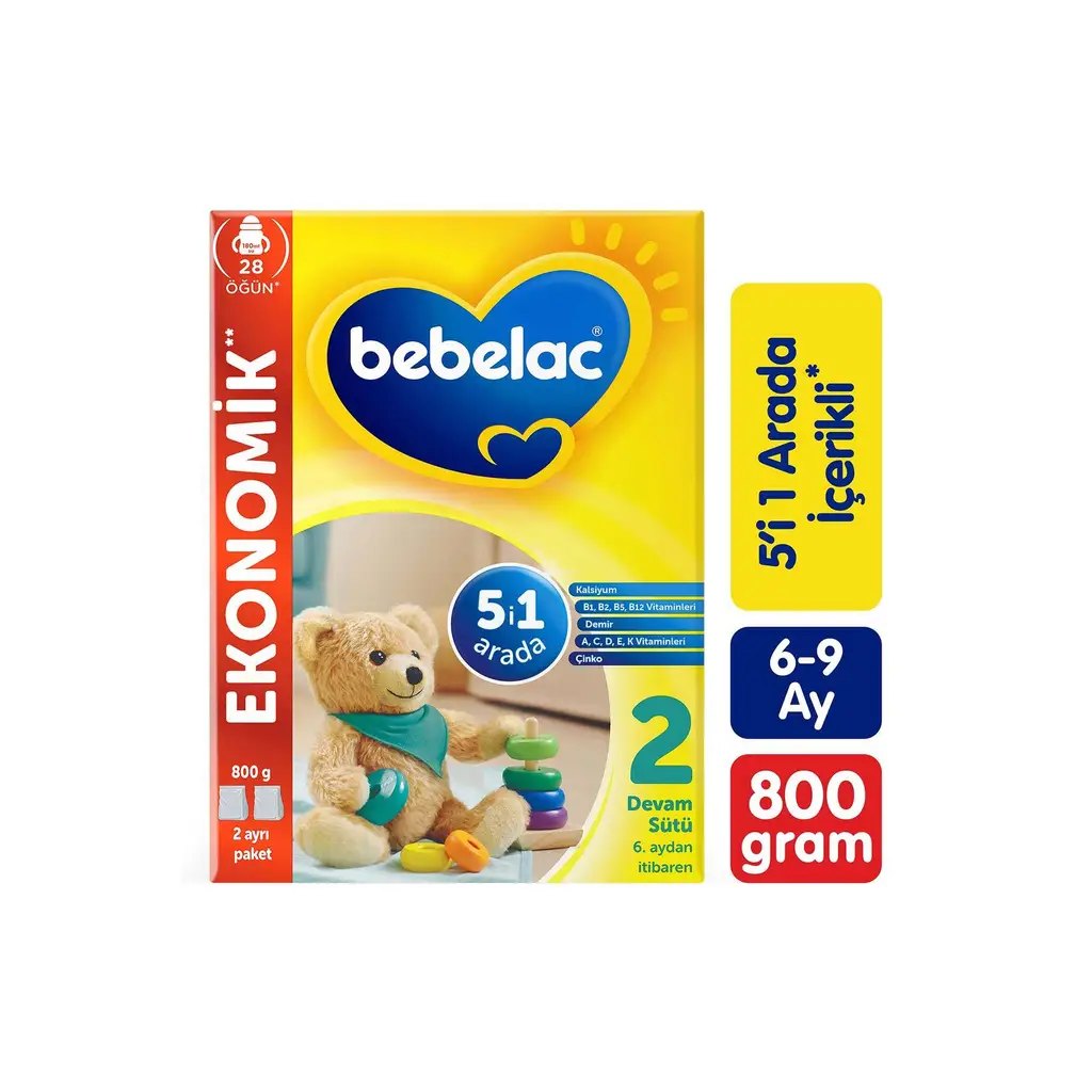 Bebelac 2 Devam Sütü 6 Ay+ 800 gr
