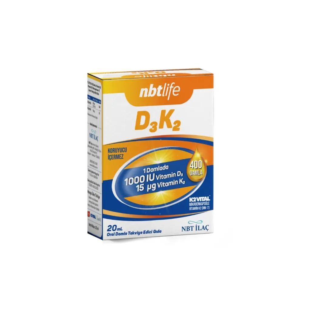 NBT Life D3K2 1000 IU Damla 20 ml