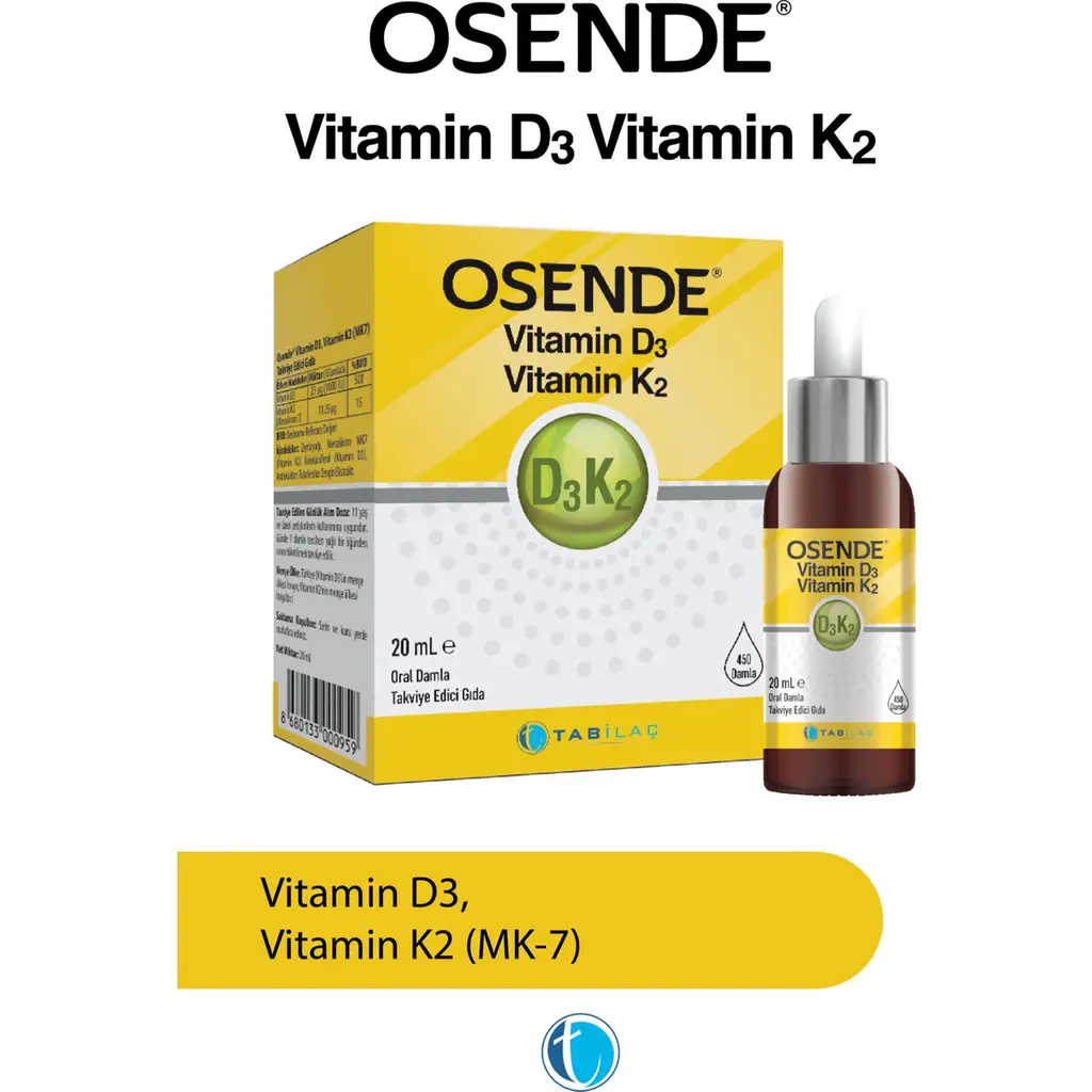 Osende Vitamin D3 K2 Damla 20 ml