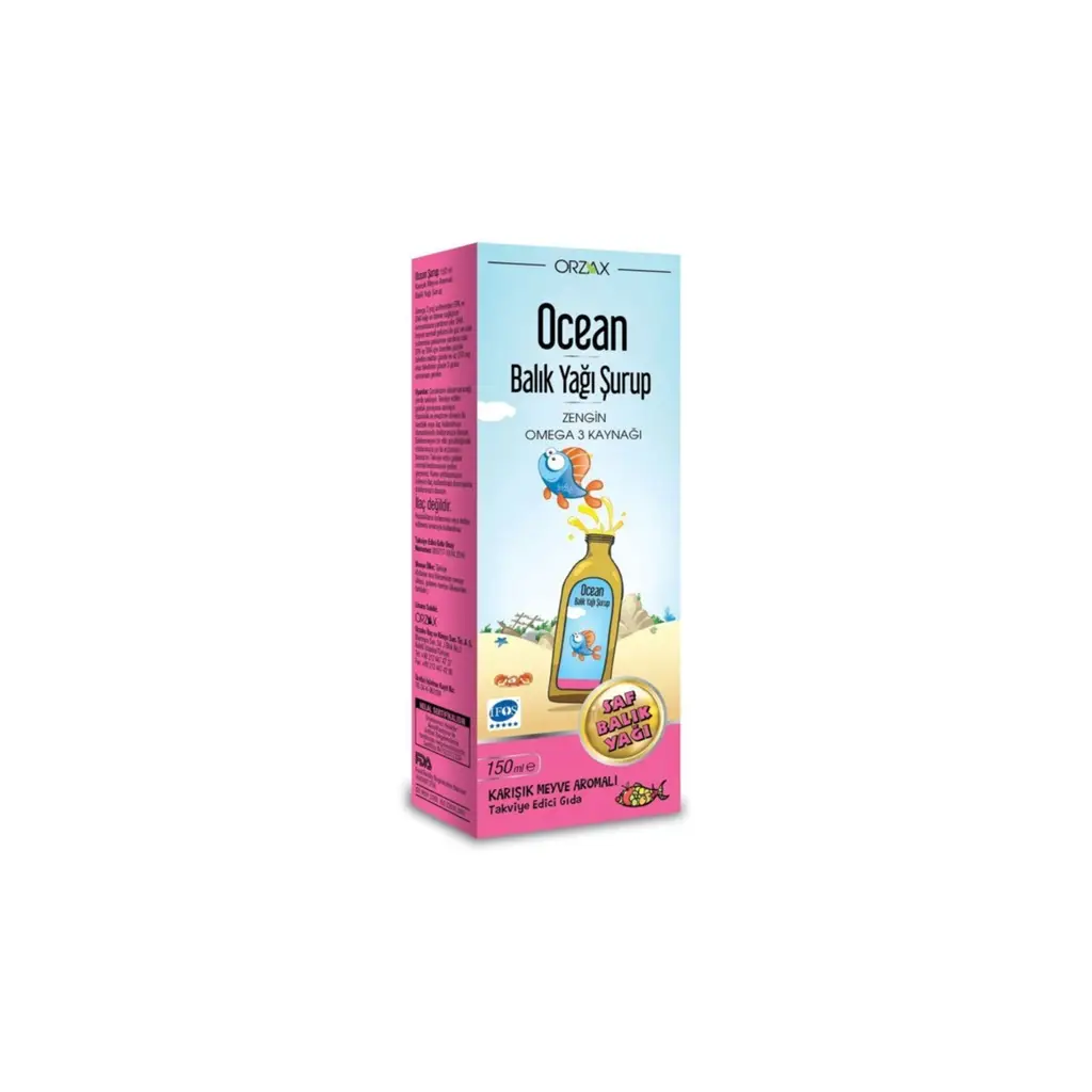 Ocean Tutti Frutti Karışık Meyve Aromalı Balık Yağı Şurup 150 ml