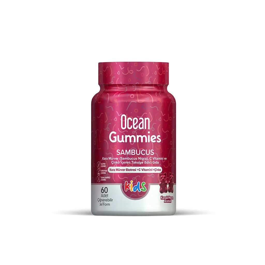 Ocean Gummies Sambucus 60 Adet Çiğnenebilir Jel Form