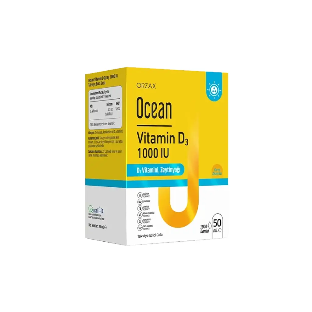 Ocean Vitamin D3 1000 Iu 50 ml Damla
