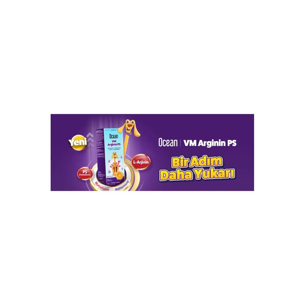 Ocean VM Arginin Ps Ballı Portakal Aromalı Şurup 150 ml